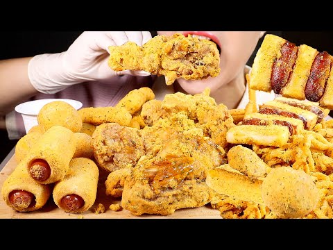 ASMR 뿌링클 전메뉴 먹방 | Bburinkle Chicken, Cheese Balls, Hot Dog, Cheese Sticks, Fries | Eating Mukbang