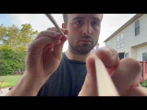 ASMR Wooden Chopstick Visuals (No Talking)