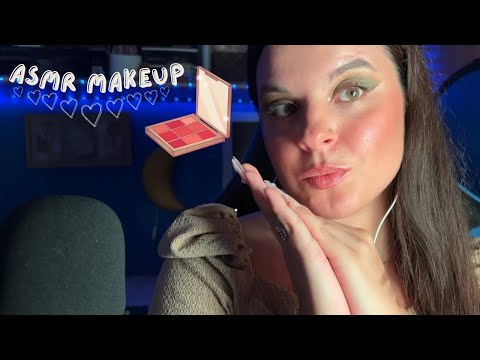 ASMR Me maquillo mientras charlamos ~ susurros muy cerca del micro 🍂💄