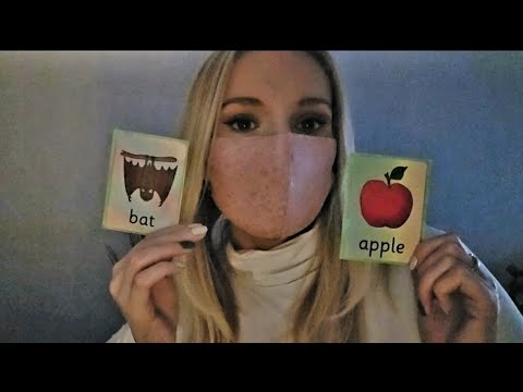 ASMR english lesson teacher roleplay whispering questions