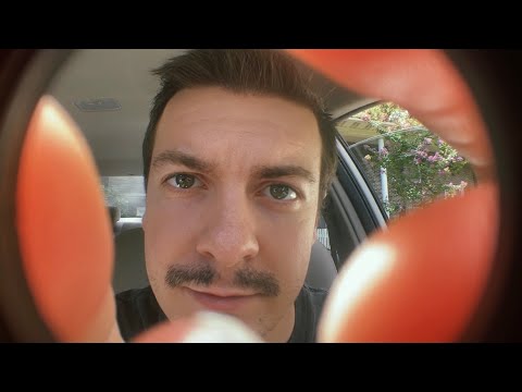 [ASMR] Face Touching | Fisheye Lens | Car ASMR | No Talking Visual ASMR Triggers