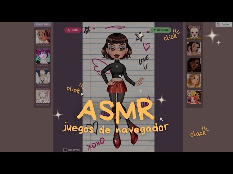 ASMR ✧ TECLADO, RATÓN y MOUTH SOUNDS jugando a juegos NOSTÁLGICOS 👗💅🏼