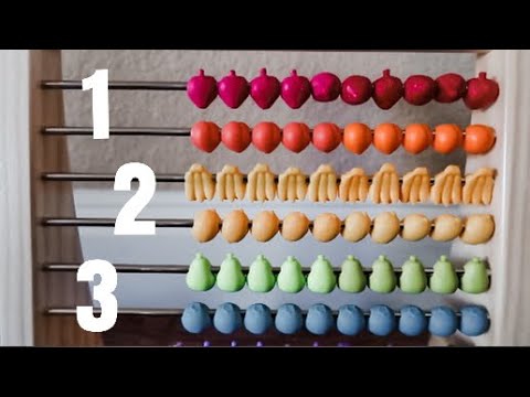 Gum Chewing - Abacus Counting 🧮 🍓🍑🍌🍋🍐