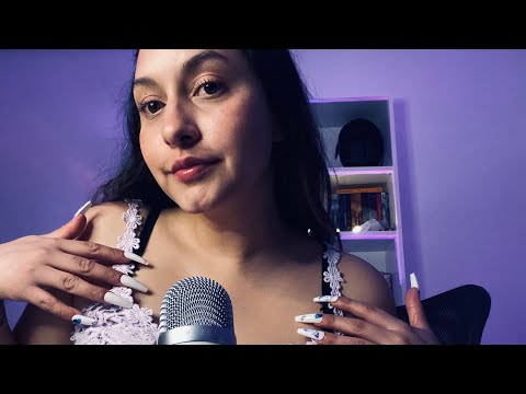 ASMR ✨ SOY TU TRIGGER FAVORITO ♥️ BODY SOUNDS ♥️ Scratching, tapping , susurros y uñas postizas !!