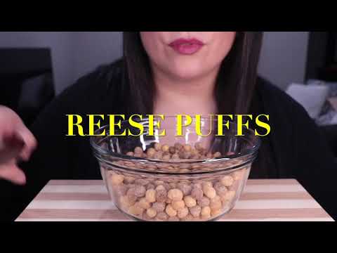 ASMR REESE PUFFS CEREAL MUKBANG *CRUNCHY* EATING SOUNDS