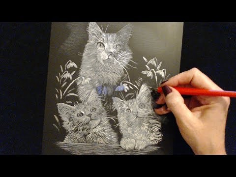 ASMR | Making Scratch Art (Scratching Noises & Whisper)