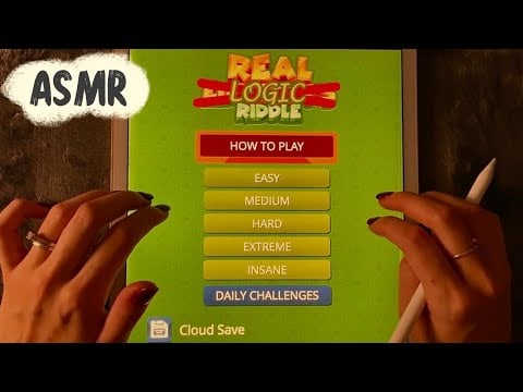 😴iPad ASMR - 🕵️‍♀️ Solving Weird EINSTEIN riddles- clicky whispers
