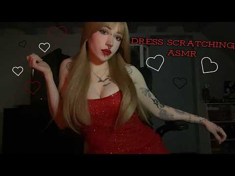 ASMR Fabric Scratching on a Beaded Dress | Fabric Sounds, Minimal Whispering
