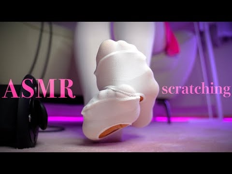 【4K/ASMR】乾いたバレエソックスでお耳を優しく包んでスクラッチ🩰💓【睡眠導入/Triggers for sleep/scratching/foot sole/Relaxation/3dio】