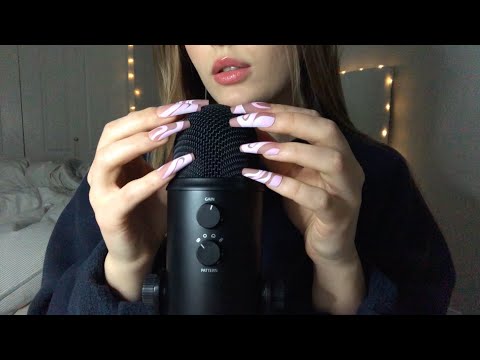 ASMR mic scratching🎙with no cover, foam cover, & fluffy cover