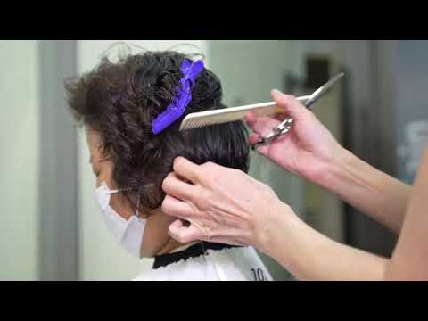 미용실 ASMR  높은각도의 그래쥬에이션 자르는방법?   high angle gradient/Korean beauty salon