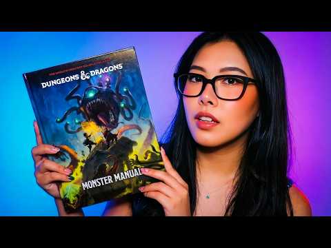 ASMR 📖 Reading The D&D Monster Manual! ✨ Soft Spoken & Paper Tracing For Sleep 💤