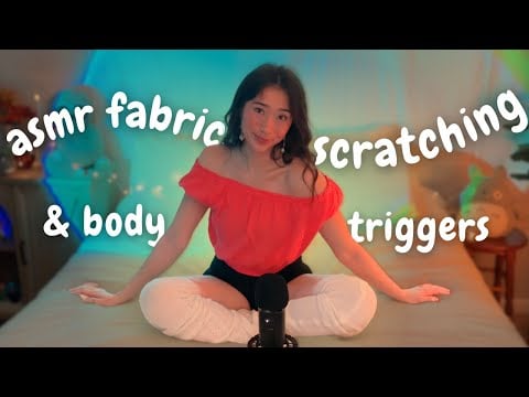 ASMR Fabric Scratching & Body Triggers ✨💤 (skin scratching, hand sounds, sock scratching)
