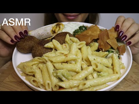 ASMR PASTA / KIBBE WITH CHEESE / FAJITAS / FATTOUSH SALAD / no talking / CREMA ASMR #asmr #mukbang