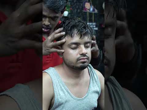 Ultimate Calm: ASMR Barber's Pressure Point Head Massage For Deep Sleep #shorts