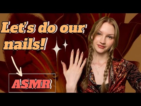 |ASMR| doing my nails and yapping
