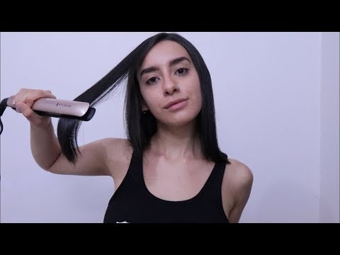 ASMR EN ESPAÑOL - PLANCHANDO MI CABELLO