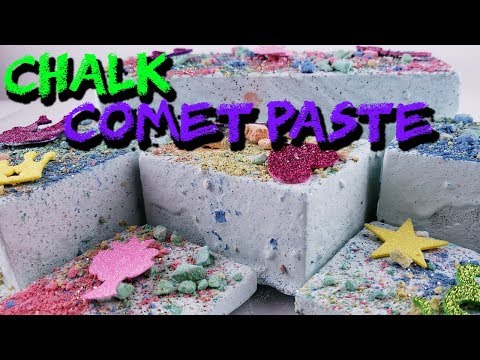 Chalk Comet Paste Covered Floral Foam - Satisfying Floral Foam ASMR - The ASMR Doctor