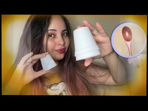 Asmr copinhos + Colher De Madeira 🪵 