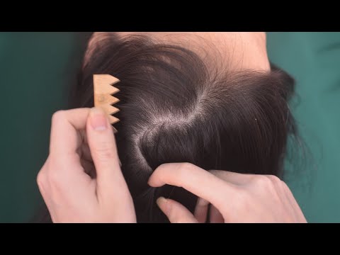Hair Parting Sounds ASMR And Relaxing Head Scratch, Tingly For Anxiety Relief