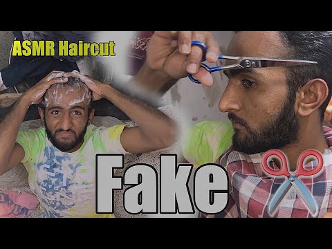 ASMR Haircut But I’m Fake Barber ✂️