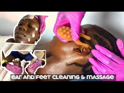 ASMR Dental Flossing, Ear Piercing Cleaning, Full Body, Foot & Armpit Tickling Massage for Sleep