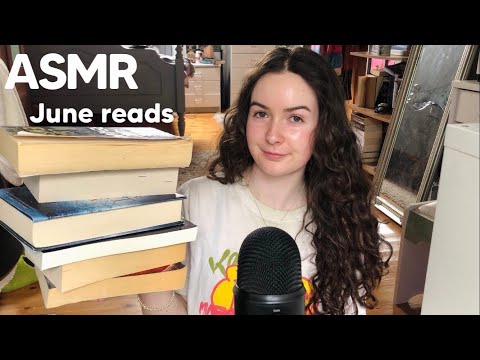 ASMR || June Reading Wrap up (close whispers, tapping, scratching)