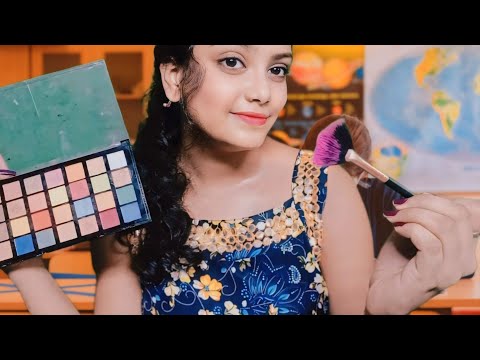 ASMR Role-Play: Bestie Gives You a Makeup  in Classroom!" 💄