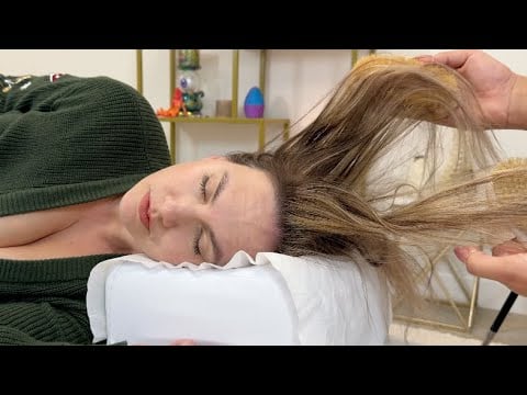 HEAD MASSAGE, Brushing, Vibration, Tapping Sleep Therapy w/ Tinkling Rings