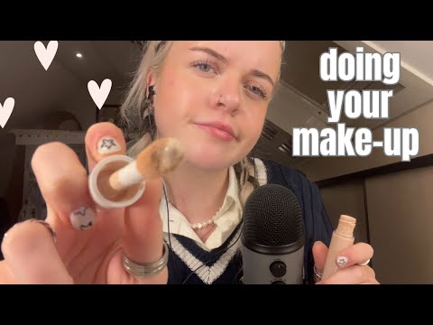 asmr | fast and aggressive doing your makeup!!