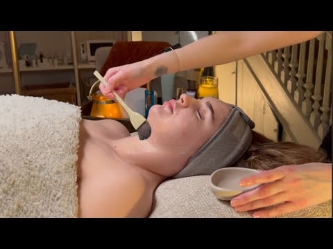 ASMR Real Person Facial for Sleep 🌙 | No Talking Relaxing Skincare and Massage