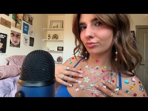 [ASMR] Gem Tapping & Mouth Sounds 