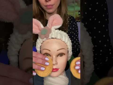 АСМР Уход за лицом • ASMR Facial care #shorts