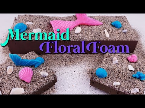 ASMR Mermaid Floral Foam Crushing - Satisfying Floral Foam ASMR