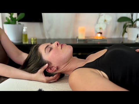 ASMR Lymphatic Massage and Jade Combs with @emvyASMR [No Talking] [With and Without Rain Sounds]