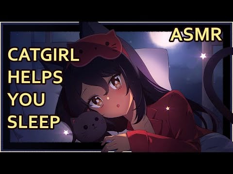Comfy Catgirl Helps You Fall Asleep | Ultimate Sleep Aid | ASMR | [crinkles] [bubbles] [meditation]