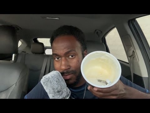 ASMR Eating GREEK YOGURT At The GAS STATION🥣