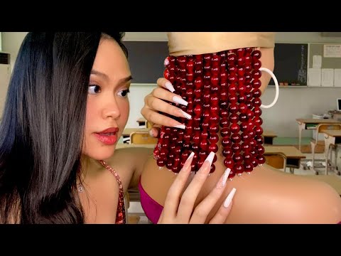 ASMR Girl In Class Plays W/ Your GLASS Hair (Your Hair Is Glass Braids) + Back Scratch & Tracing RP
