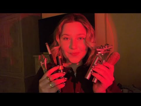 ASMR doing your makeup using random things I found in my house