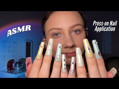 Nail Application💅🏻💖 nail tapping & over explaining, sticky tabs, no/few mouth sounds