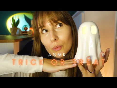 ASMR po polsku 🌙 jesienne & halloweenowe ozdoby 👻 (bliski szept, dźwięki deszczu)