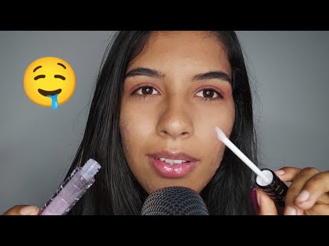 ASMR SONS DE BOCA INTENSOS COM GLOSS / mouth sounds Lipgloss
