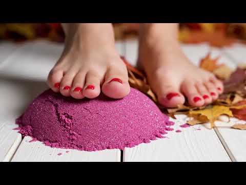 ASMR Satisfying Barefoot Trample 🦶 Dry Leaves & Kinetic Sand Crushing