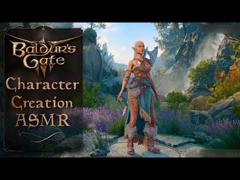 ASMR 🧝 Relaxing Character Creation in Baldur's Gate 3! 🦑 Whispering + Mouth Sounds