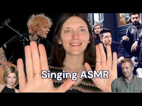 SINGING + HAND MOVEMENTS ASMR 🎤🤍 (Bastille, Ed Sheeran etc..)