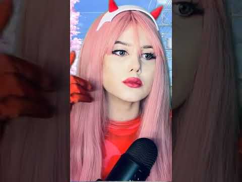 🌙 ASMR anime cosplay Zero Two 💗 relaxing video (full on my channel)