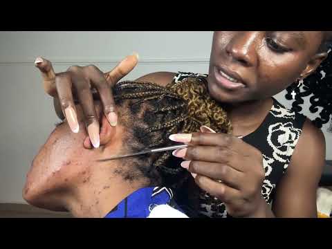 ASMR Ear Eating, Licking, Face, Ear Cleaning Biting & Scalp Scratching  & Wet Mouth Sounds for Sleep