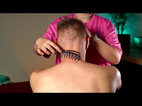 ASMR - Tension Relief: Back & Scalp Tracing, Scratching (No Talking)