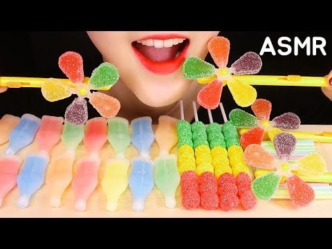 ASMR WAX CANDY, PINWHEEL CANDY, KOREAN RETRO CANDY EATING NO TAKLING