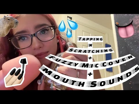 Relaxing ASMR Trigger Mix| Mouth Sounds, Fluffy Mic, Taps n Scratches